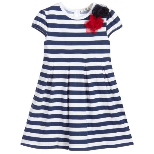 Everything Must Change-Blue & White Striped Dress Set | Childrensalon Outlet