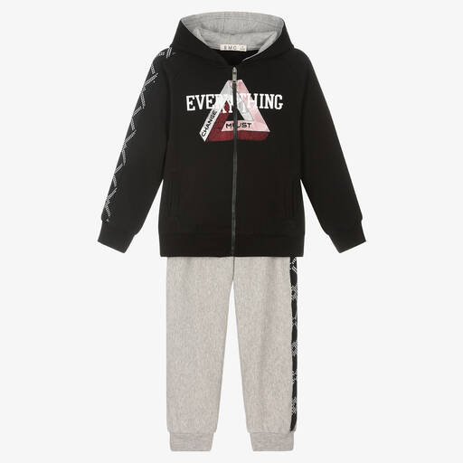 Everything Must Change-Boys Black & Grey Tracksuit | Childrensalon Outlet
