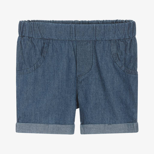 Everything Must Change-Boys Blue Chambray Shorts | Childrensalon Outlet