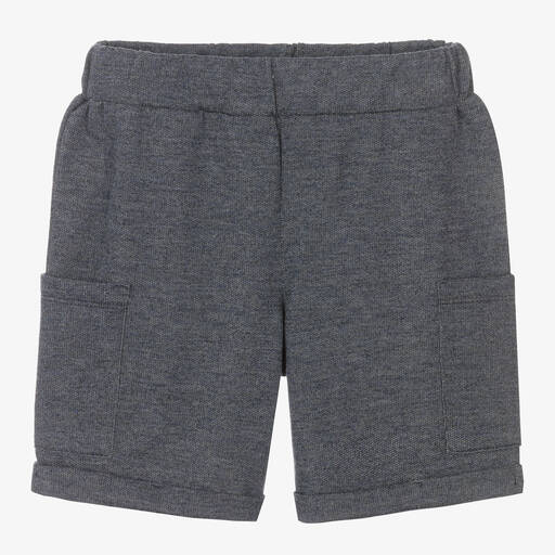 Everything Must Change-Boys Blue Marl Cotton Jersey Shorts | Childrensalon Outlet
