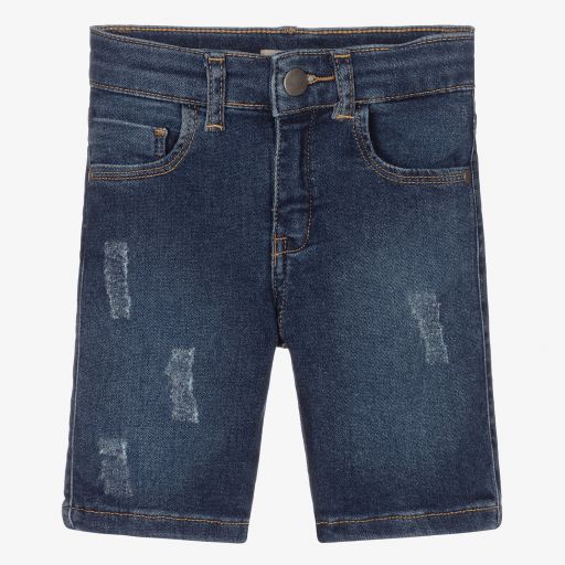 Everything Must Change-Boys Blue Slim Fit Shorts | Childrensalon Outlet
