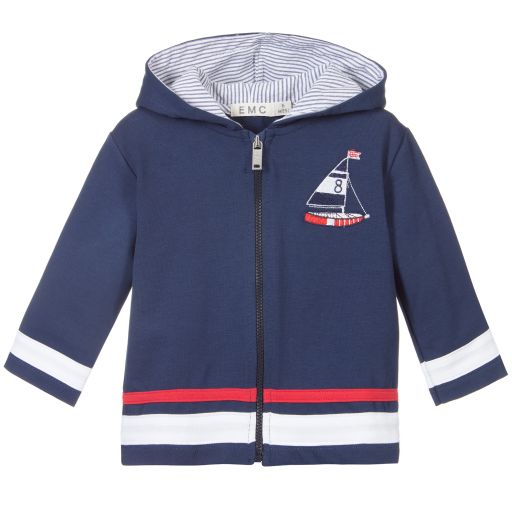 Everything Must Change-Boys Blue Zip-Up Top | Childrensalon Outlet