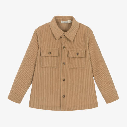 Everything Must Change-Boys Corduroy Beige Shirt | Childrensalon Outlet