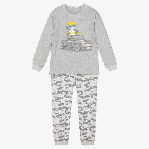 Everything Must Change-Boys Grey Cotton Long Pyjamas | Childrensalon Outlet