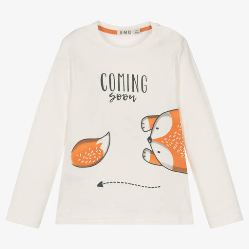Everything Must Change-Boys Ivory Cotton Fox Top | Childrensalon Outlet