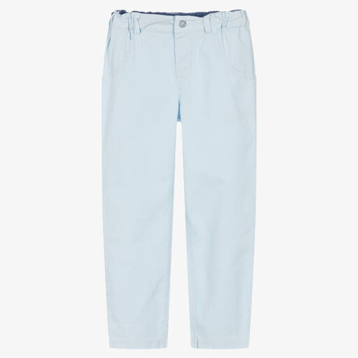 Everything Must Change-Boys Light Blue Cotton Trousers | Childrensalon Outlet