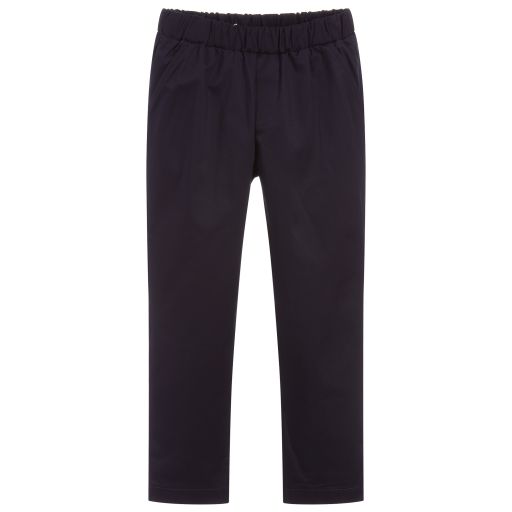 Everything Must Change-Boys Navy Blue Cotton Trousers | Childrensalon Outlet