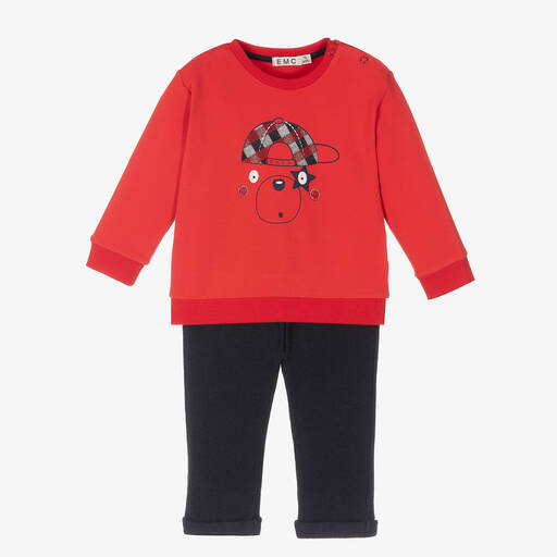 Everything Must Change-Boys Red & Blue Trouser Set | Childrensalon Outlet