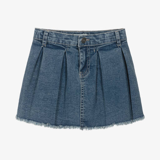 Everything Must Change-Girls Blue Denim Pleated Skirt | Childrensalon Outlet