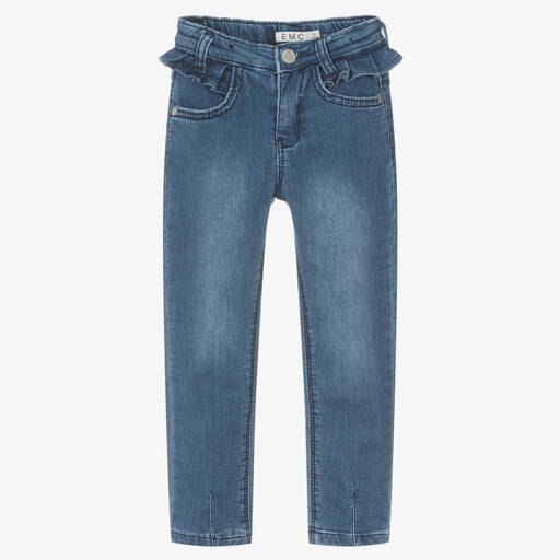 Everything Must Change-Girls Blue Denim Ruffle Jeans | Childrensalon Outlet