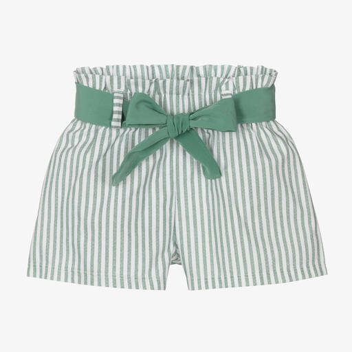 Everything Must Change-Girls Green & White Striped Shorts | Childrensalon Outlet