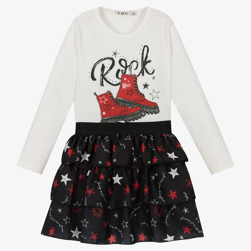 Everything Must Change-Girls Ivory & Black Skirt Set | Childrensalon Outlet