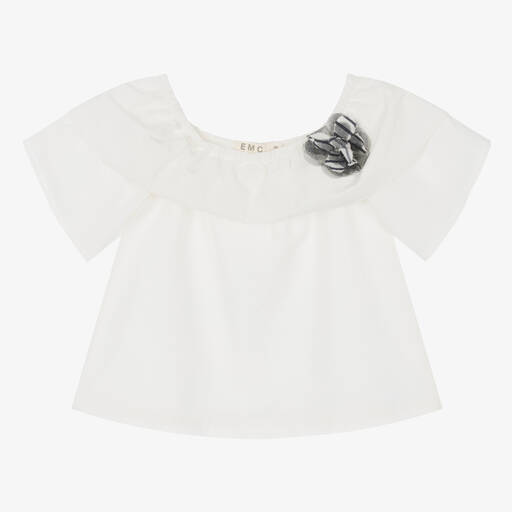 Everything Must Change-Girls Ivory Cotton Blouse | Childrensalon Outlet