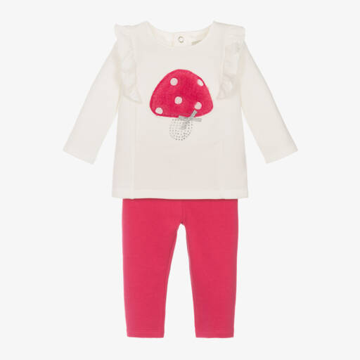 Everything Must Change-Girls Ivory Top & Pink Leggings Set | Childrensalon Outlet