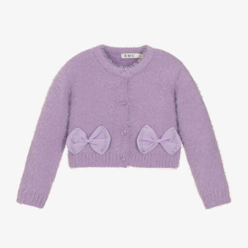 Everything Must Change-Girls Lilac Cosy Knit Cardigan | Childrensalon Outlet
