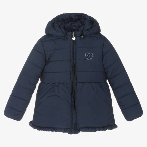 Everything Must Change-Girls Navy Blue Puffer Coat | Childrensalon Outlet