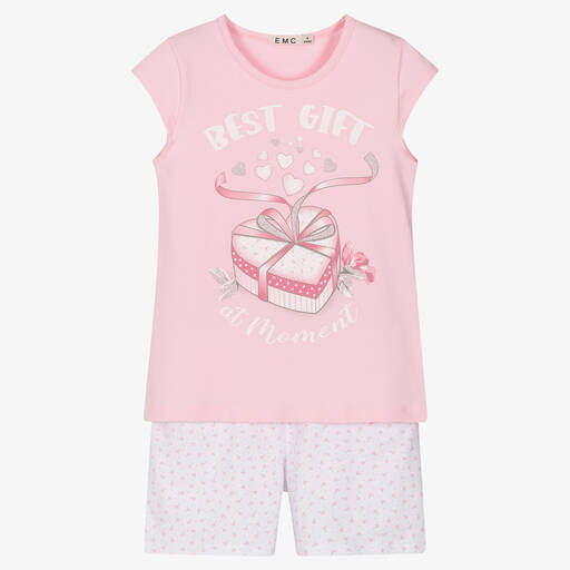 Everything Must Change-Girls Pink Cotton Short Pyjamas | Childrensalon Outlet