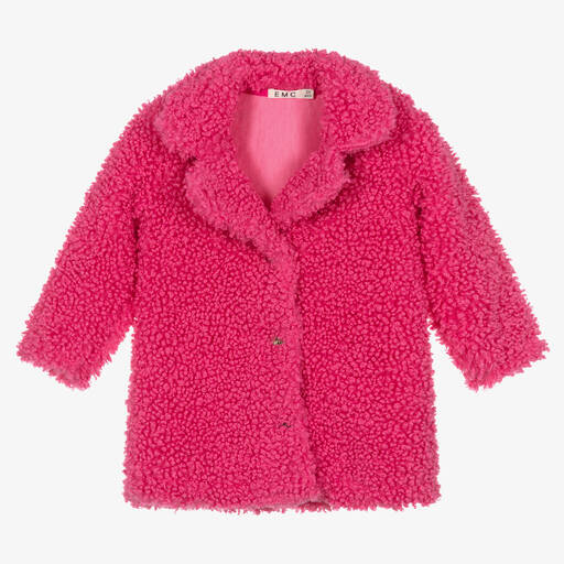 Everything Must Change-Girls Pink Teddy Fleece Coat | Childrensalon Outlet