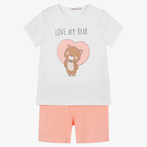 Everything Must Change-Pyjama rose et blanc en coton fille | Childrensalon Outlet