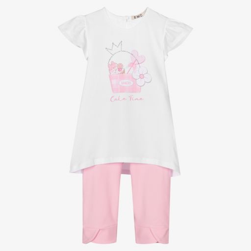 Everything Must Change-Girls Pink & White Leggings Set | Childrensalon Outlet