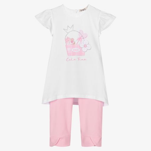 Everything Must Change-Leggings-Set in Rosa und Weiß (M) | Childrensalon Outlet