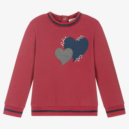 Everything Must Change-Girls Red Cotton Sweatshirt | Childrensalon Outlet