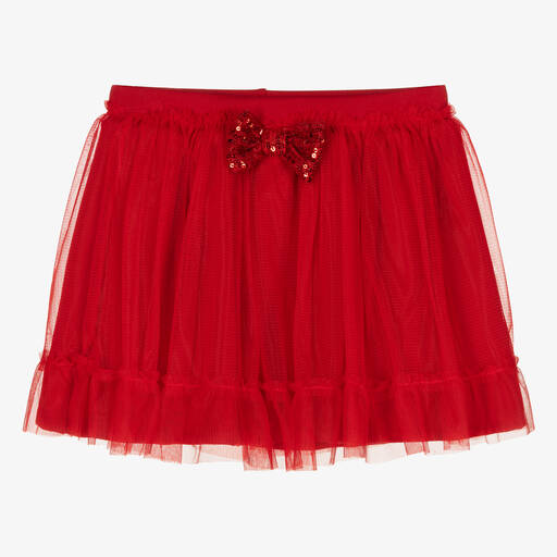 Everything Must Change-Girls Red Jersey & Tulle Skirt | Childrensalon Outlet