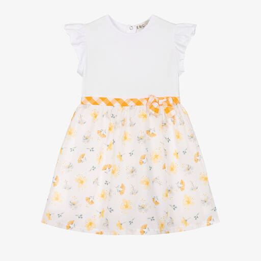 Everything Must Change-Girls White Cotton Floral Dress | Childrensalon Outlet