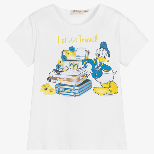 Everything Must Change-Girls White Disney T-Shirt | Childrensalon Outlet