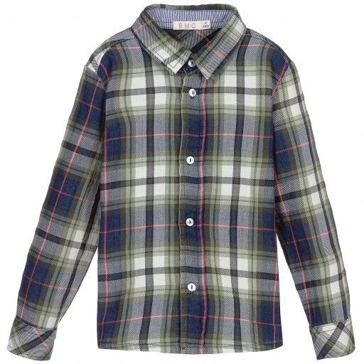 Everything Must Change-Green & Blue Check Shirt | Childrensalon Outlet