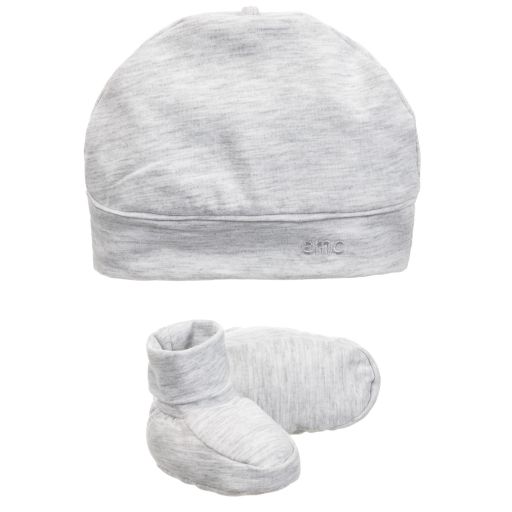 Everything Must Change-Grey Hat & Booties Set | Childrensalon Outlet