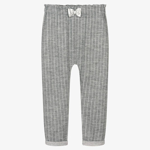 Everything Must Change-Grey Stripe Wool Blend Trousers | Childrensalon Outlet