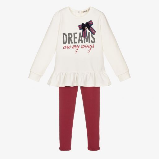 Everything Must Change-Ivory & Red Leggings Set | Childrensalon Outlet