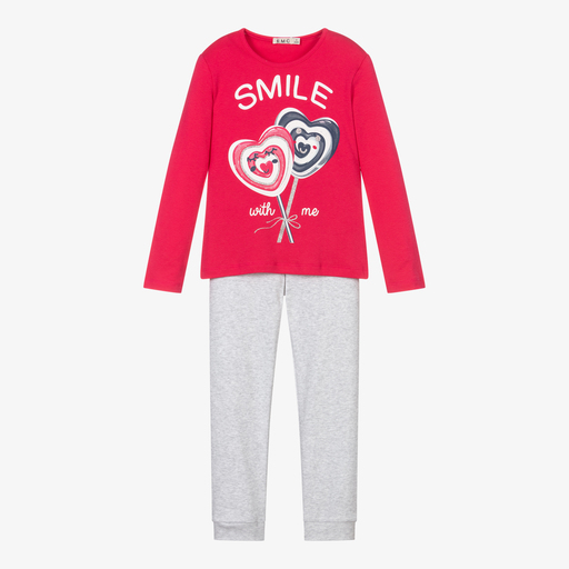 Everything Must Change-Pink Hearts Cotton Pyjamas | Childrensalon Outlet