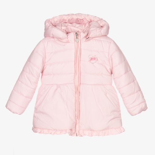 Everything Must Change-Pink Hooded Puffer Coat | Childrensalon Outlet