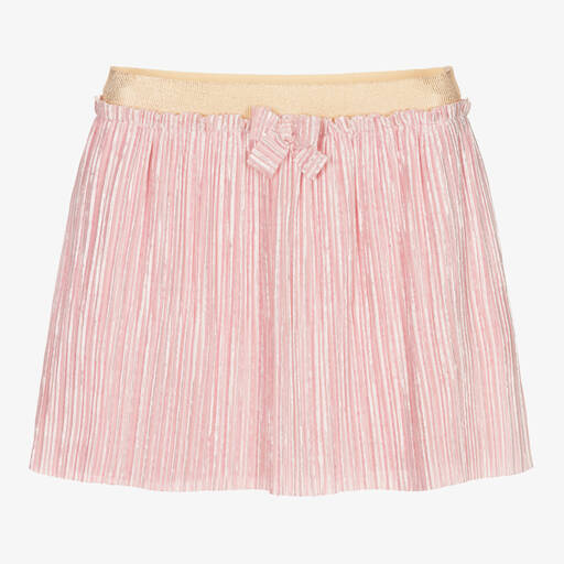 Everything Must Change-Pink Ribbed Velour Skirt | Childrensalon Outlet