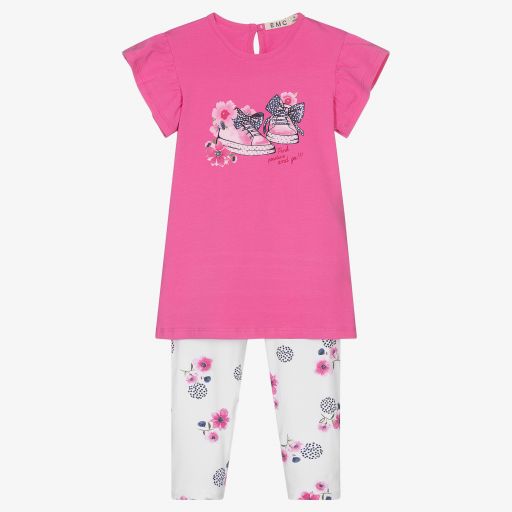 Everything Must Change-Pink & White Leggings Set | Childrensalon Outlet