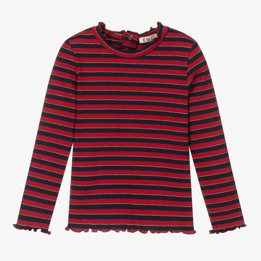 Everything Must Change-Red & Blue Turtleneck Top | Childrensalon Outlet
