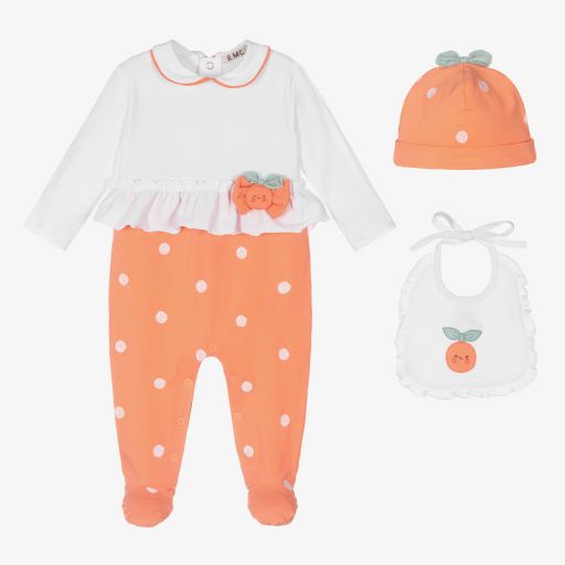 Everything Must Change-Бело-оранжевый комплект с комбинезоном для малышей | Childrensalon Outlet