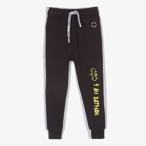 Fabric Flavours-Black Cotton Batman Joggers | Childrensalon Outlet