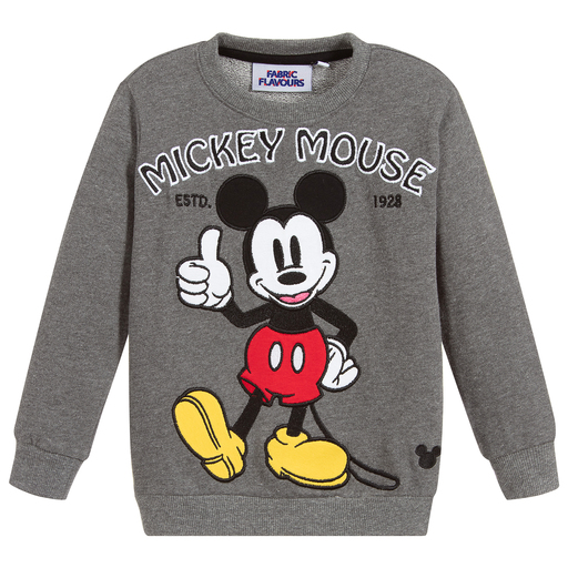 Fabric Flavours-Micky Maus Sweater grau unisex | Childrensalon Outlet
