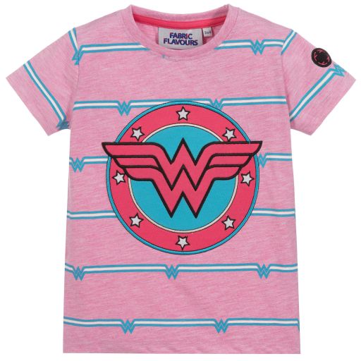 Fabric Flavours-T-shirt rose à logo Wonder Woman | Childrensalon Outlet