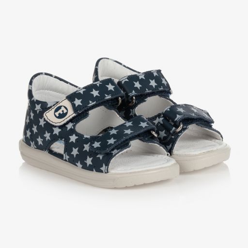 Falcotto by Naturino-Baby Girls Blue Star Sandals | Childrensalon Outlet