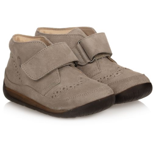 Falcotto by Naturino-Beige Suede Ankle Boots | Childrensalon Outlet