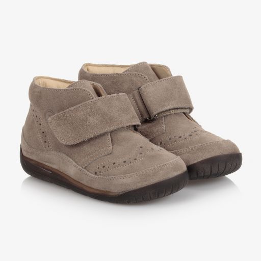 Falcotto by Naturino-Beige Suede Ankle Boots | Childrensalon Outlet
