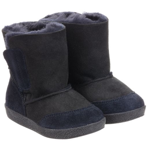 Falcotto by Naturino-Blue Shearling Boots | Childrensalon Outlet