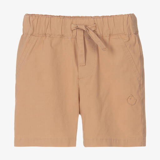 Falcotto by Naturino-Boys Beige Cotton Shorts | Childrensalon Outlet