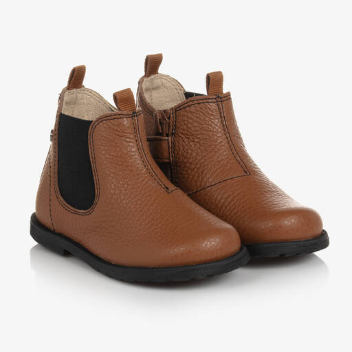 Falcotto by Naturino-Braune Chelsea-Boots aus Leder | Childrensalon Outlet