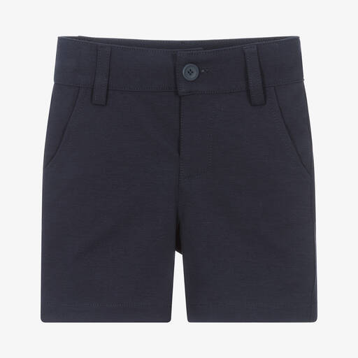 Falcotto by Naturino-Boys Navy Blue Jersey Shorts | Childrensalon Outlet
