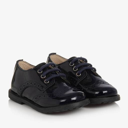 Falcotto by Naturino-Brogues bleu marine en cuir verni | Childrensalon Outlet